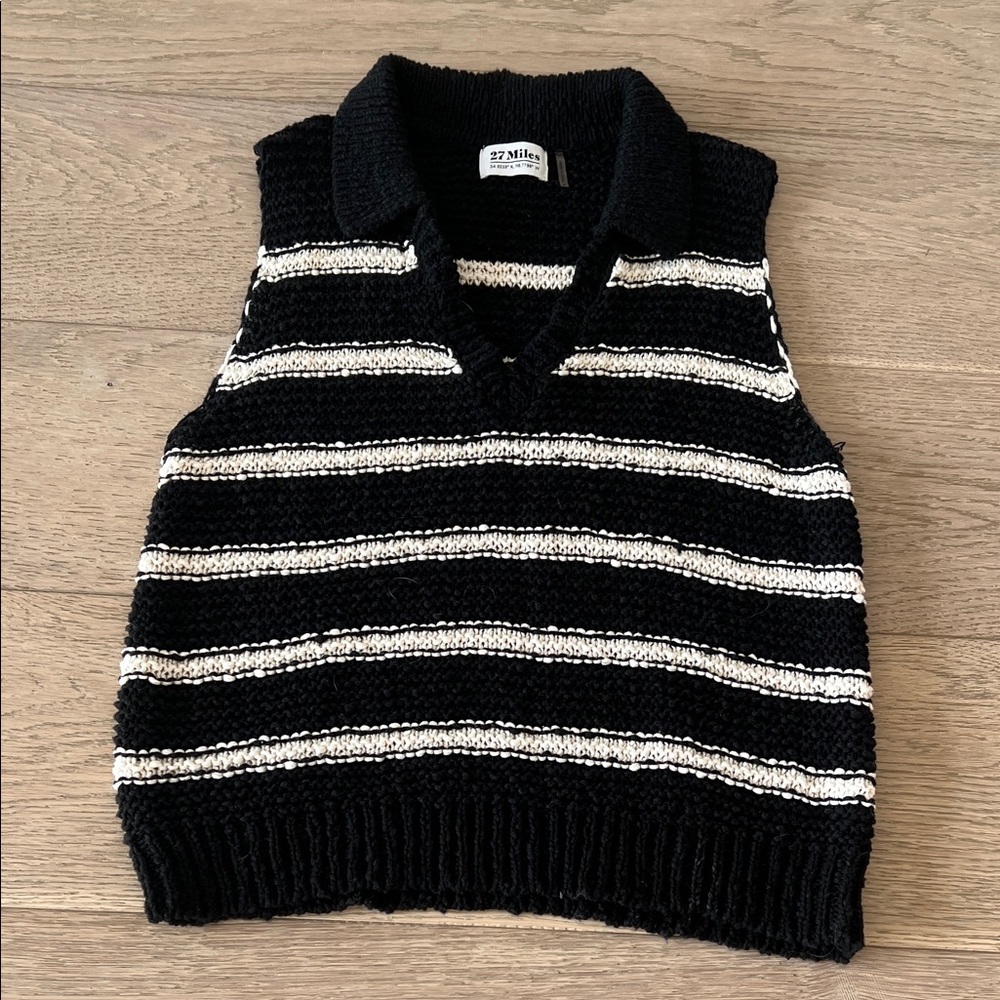 27 Miles Black Knit Sweater